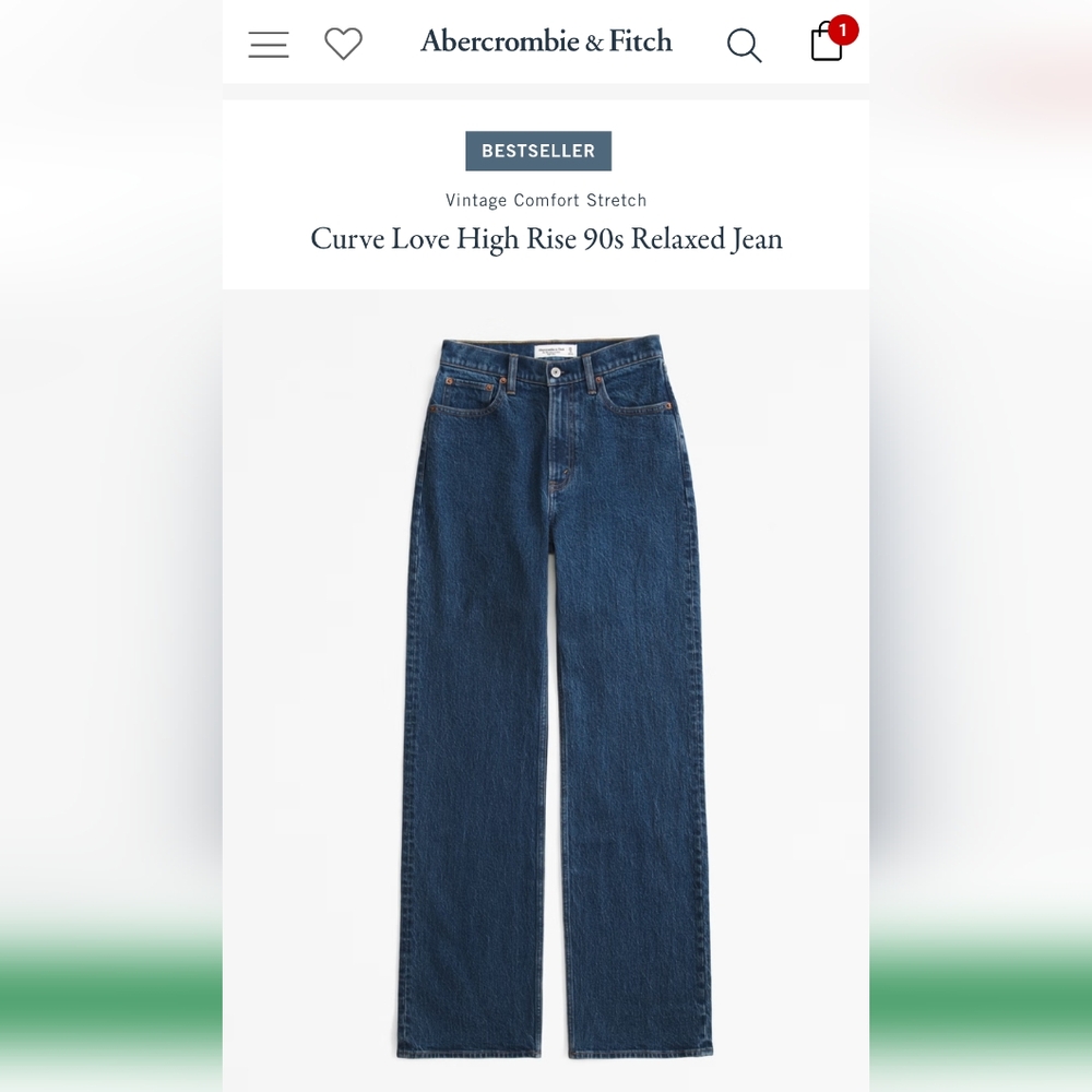 Abercrombie Curve Love High Rise 90s Relaxed Jean